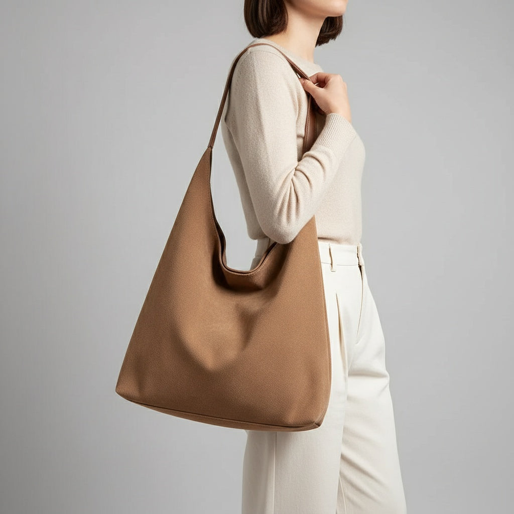 Suede Slouchy Hobo Shoulder Bag for Women