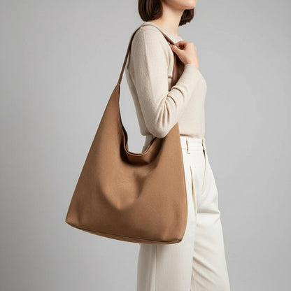 Suede Slouchy Hobo Shoulder Bag for Women