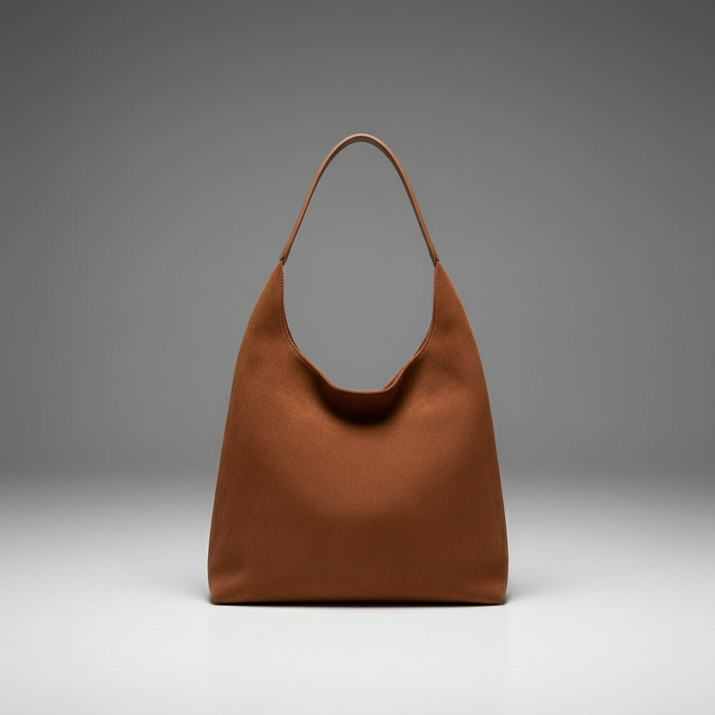 Suede Slouchy Hobo Shoulder Bag for Women