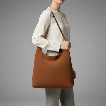 Suede Slouchy Hobo Shoulder Bag for Women