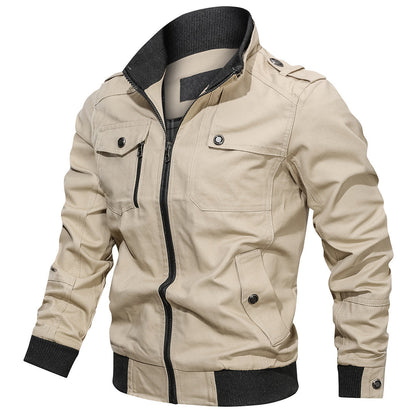 Men's Multi-Pocket Zip Bomber Jacket