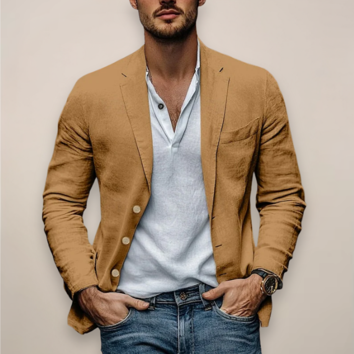 Men's Modern Summer Casual Suit Jacket Blazer