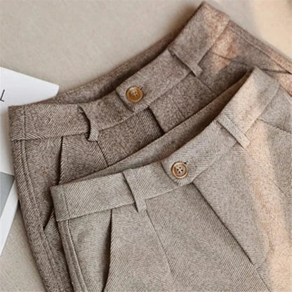 Men's Classic Pleated High-Rise Trousers