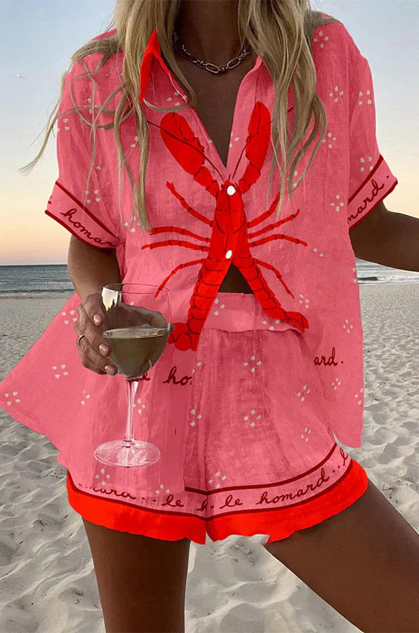 Women's Lightweight Summer Beach Shorts Set