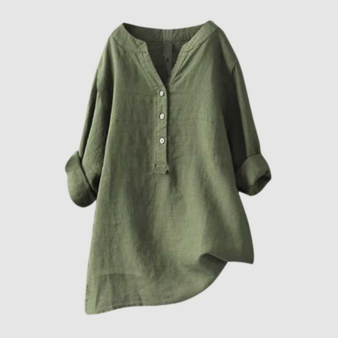 Women's Loose Button-Front Casual Shirt
