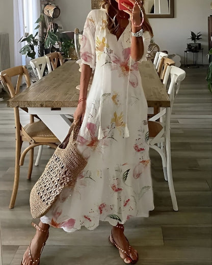 Women's Bohemian Pattern Wrap Dress