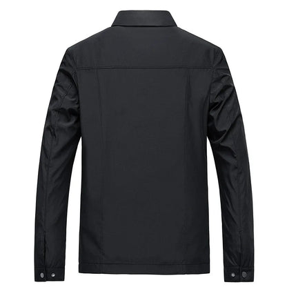 Men's Minimalist Zip-Front Casual Jacket