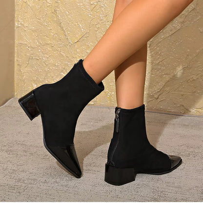 Women's Chunky Block-Heel Winter Ankle Boots