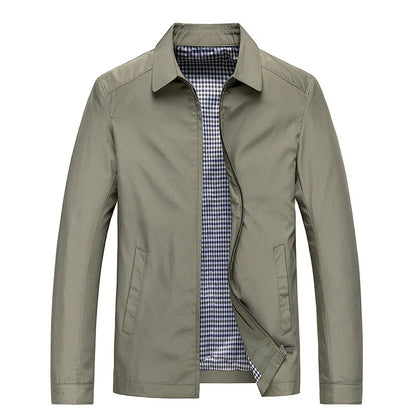 Men's Minimalist Zip-Front Casual Jacket