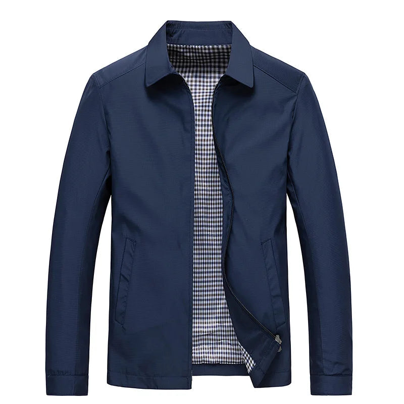 Men's Minimalist Zip-Front Casual Jacket