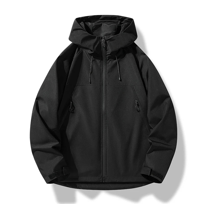 Men's Hooded Windproof Waterproof Shell Jacket