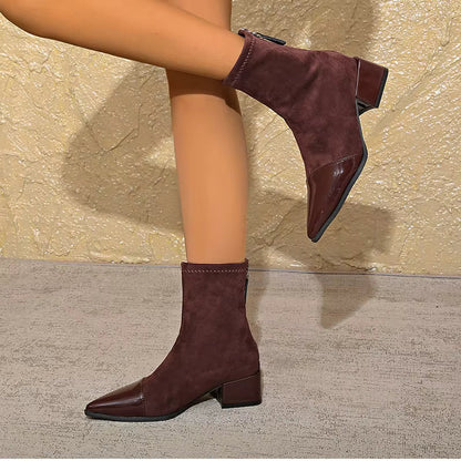 Women's Chunky Block-Heel Winter Ankle Boots