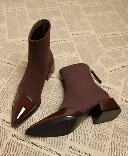 Women's Chunky Block-Heel Winter Ankle Boots