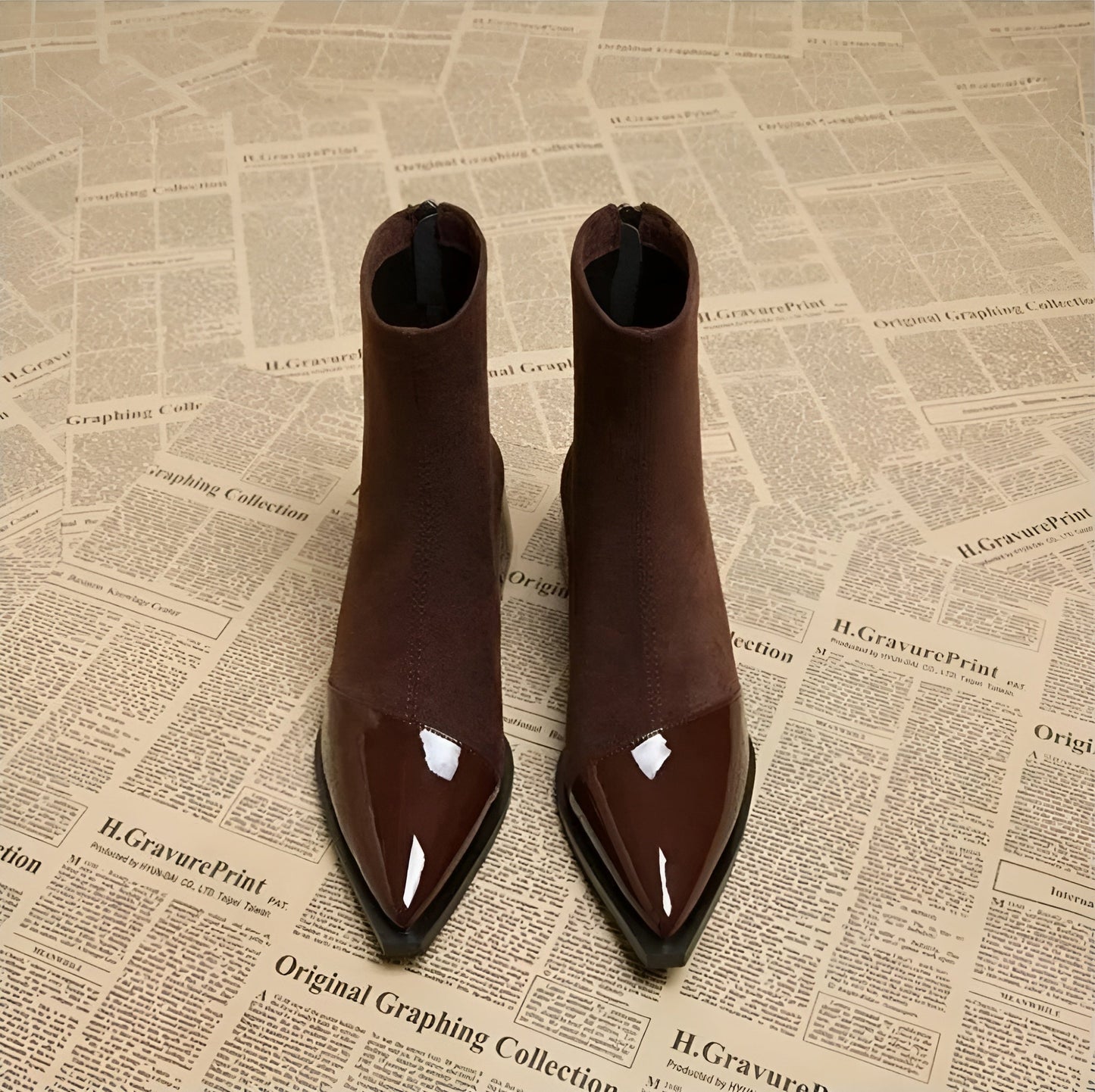 Women's Chunky Block-Heel Winter Ankle Boots