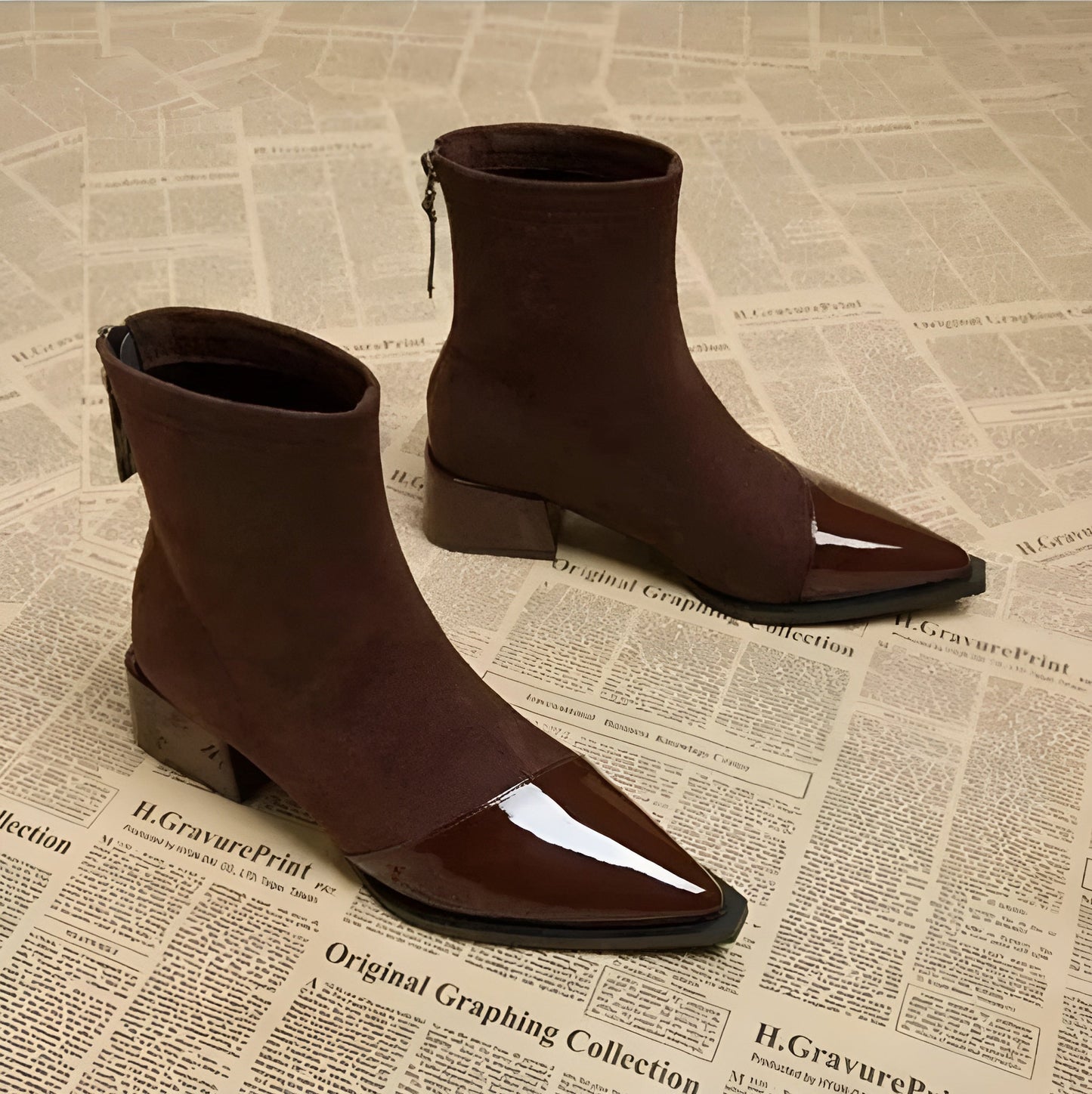 Women's Chunky Block-Heel Winter Ankle Boots