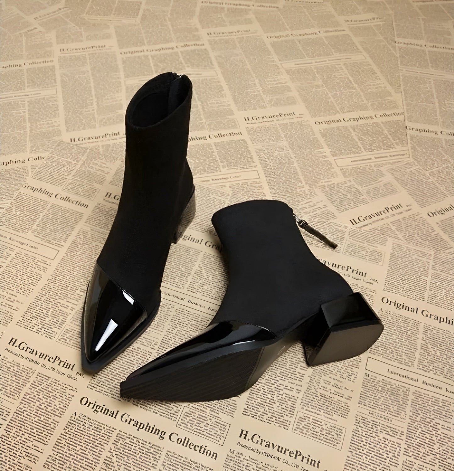 Women's Chunky Block-Heel Winter Ankle Boots