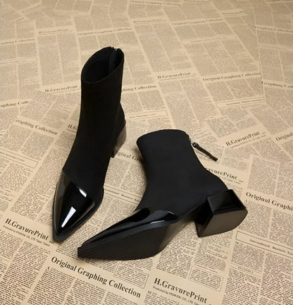 Women's Chunky Block-Heel Winter Ankle Boots