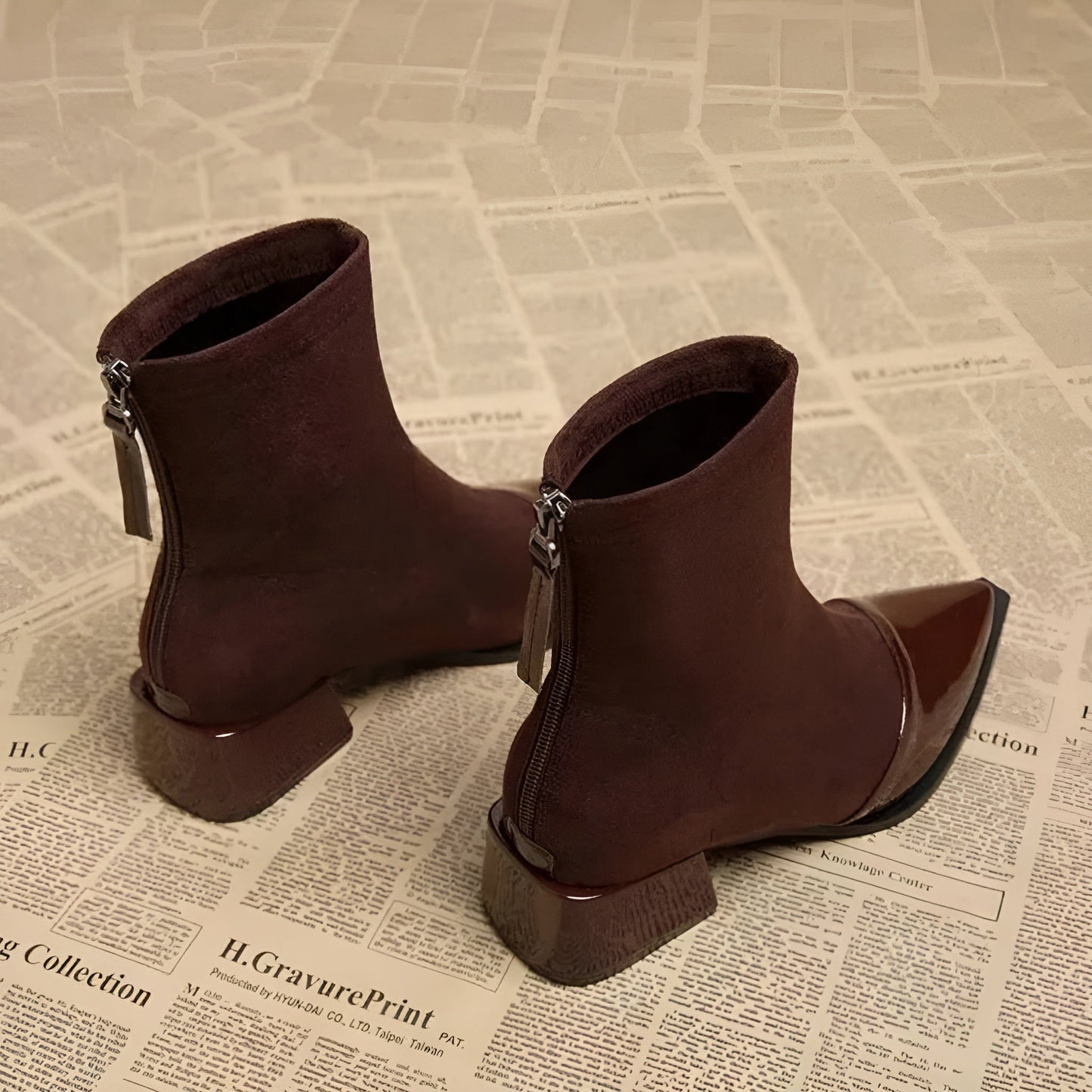 Women's Chunky Block-Heel Winter Ankle Boots