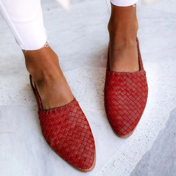 Women's Braided Slingback Ballerina Flats for Spring