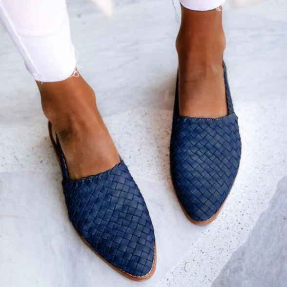 Women's Braided Slingback Ballerina Flats for Spring