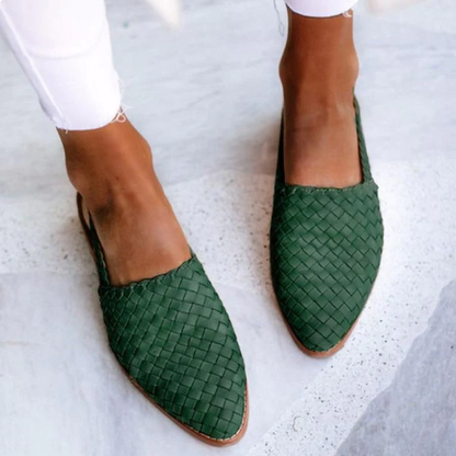 Women's Braided Slingback Ballerina Flats for Spring