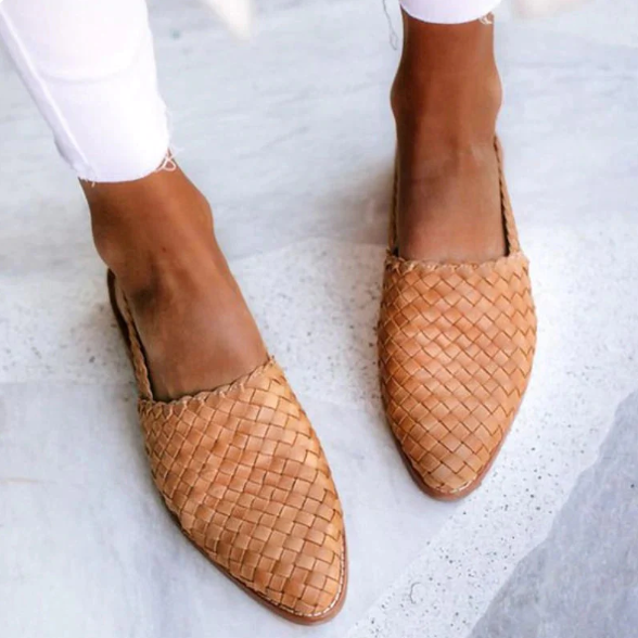 Women's Braided Slingback Ballerina Flats for Spring