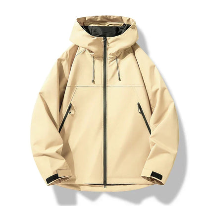 Men's Hooded Windproof Waterproof Shell Jacket
