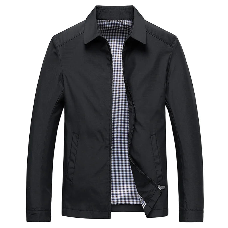 Men's Minimalist Zip-Front Casual Jacket
