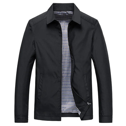 Men's Minimalist Zip-Front Casual Jacket