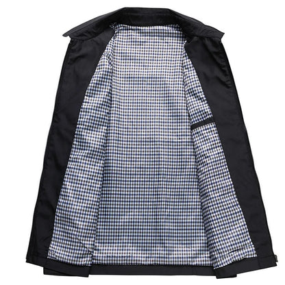 Men's Minimalist Zip-Front Casual Jacket