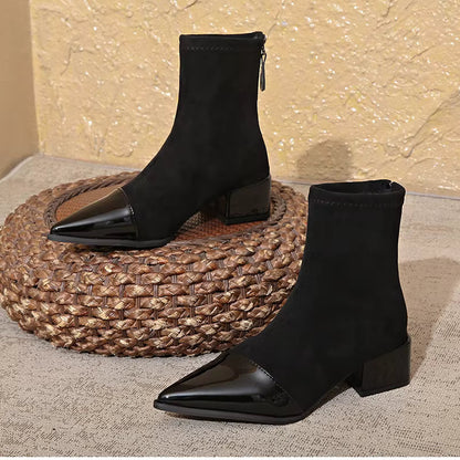 Women's Chunky Block-Heel Winter Ankle Boots