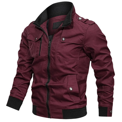 Men's Multi-Pocket Zip Bomber Jacket