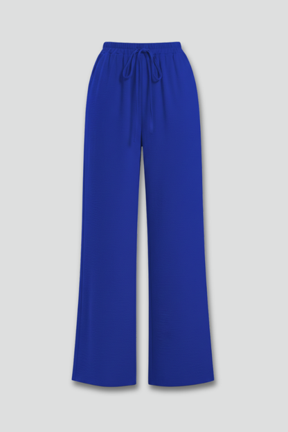 Women's Drawstring Wide-Leg Palazzo Pants with Pockets
