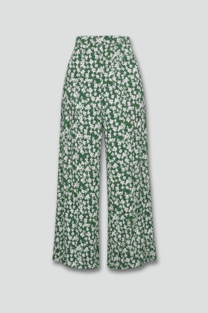 Women's Floral Print Wide-Leg Palazzo Trousers