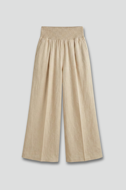 Women's Pleated High-Rise Palazzo Trousers