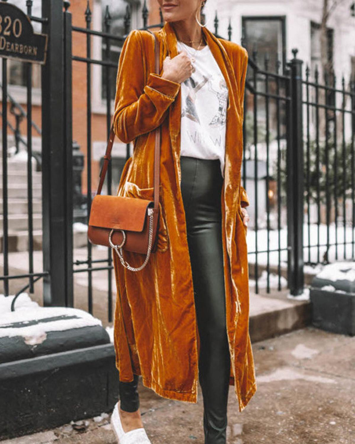 Women's Open-Front Longline Cardigan