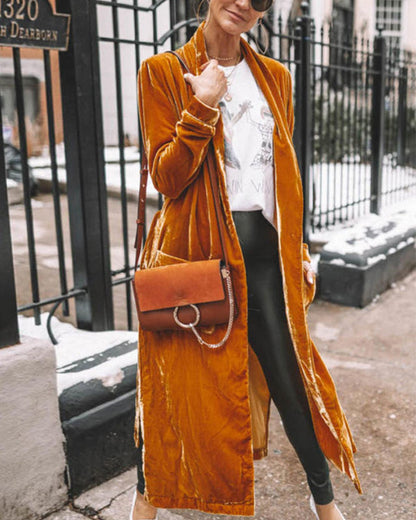 Women's Open-Front Longline Cardigan