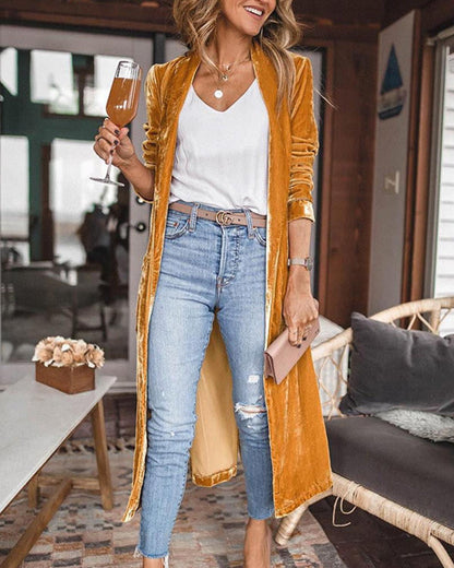 Women's Open-Front Longline Cardigan