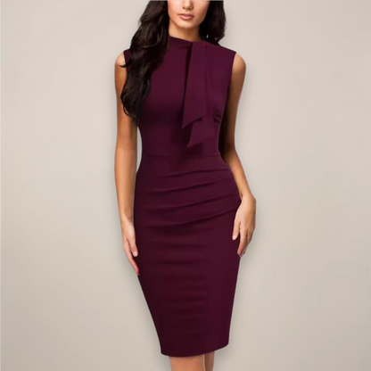 Women's Classic Sleeveless Midi Sheath Dress