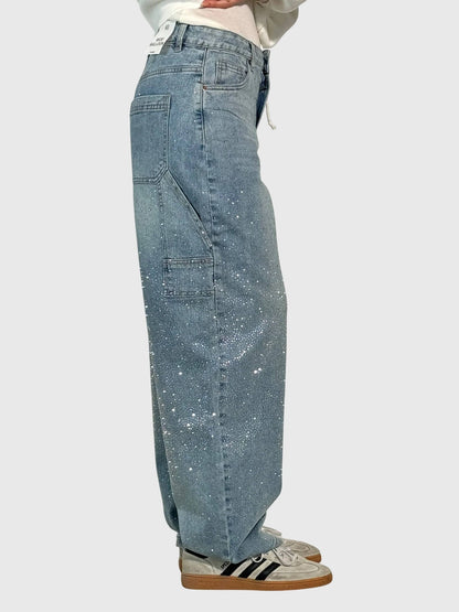 Women's Rhinestone Embellished Denim Jeans