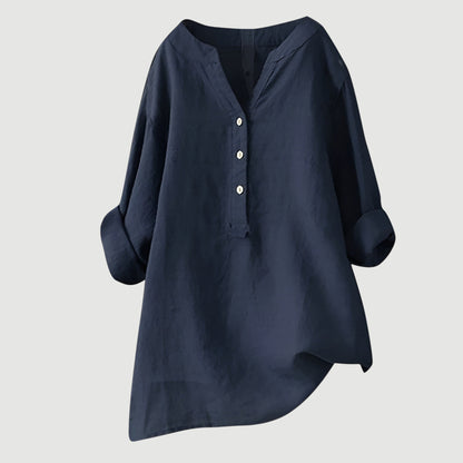 Women's Loose Button-Front Casual Shirt