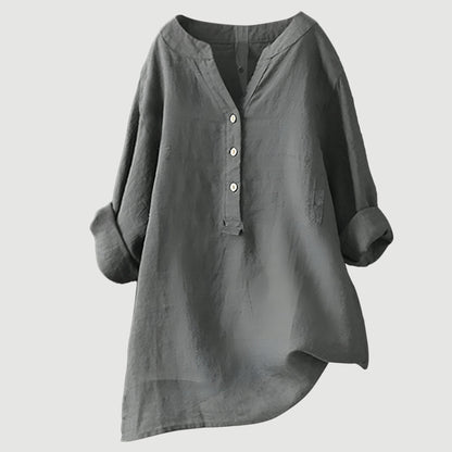Women's Loose Button-Front Casual Shirt