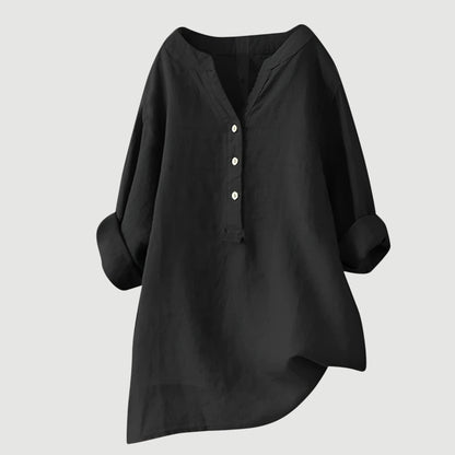 Women's Loose Button-Front Casual Shirt
