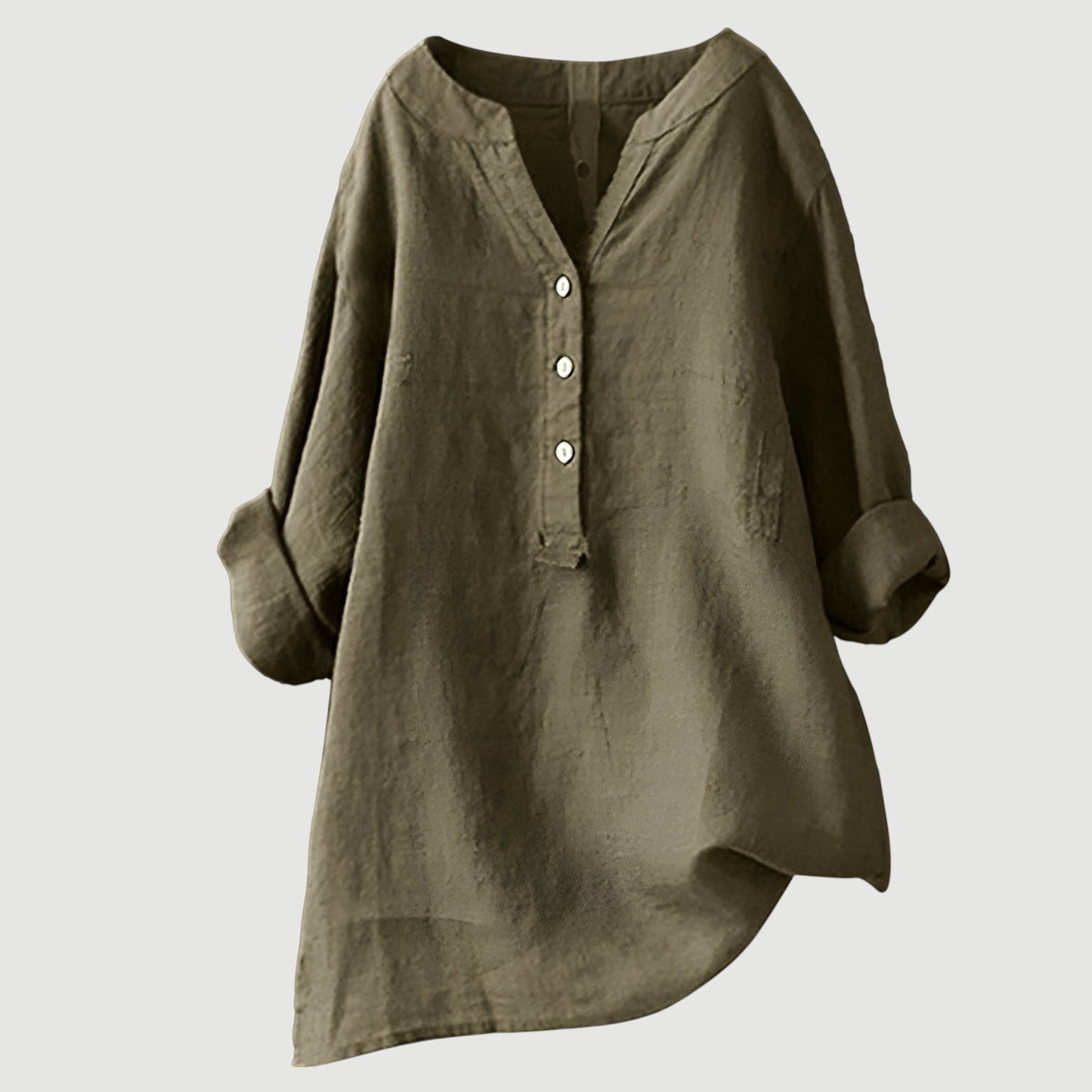 Women's Loose Button-Front Casual Shirt