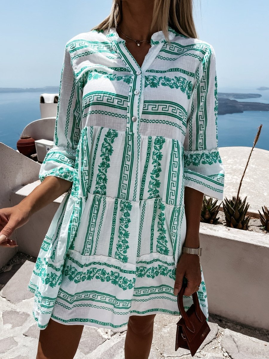 Women's Loose Layered Bohemian Summer Tunic Dress