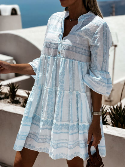 Women's Loose Layered Bohemian Summer Tunic Dress