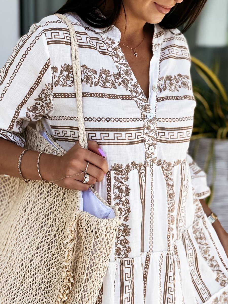 Women's Loose Layered Bohemian Summer Tunic Dress