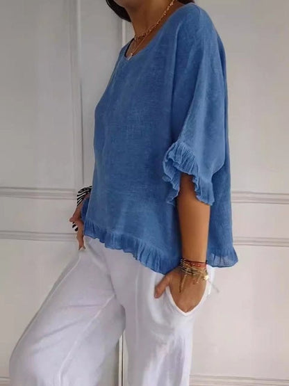 Women's Ruffled Lightweight Casual Top