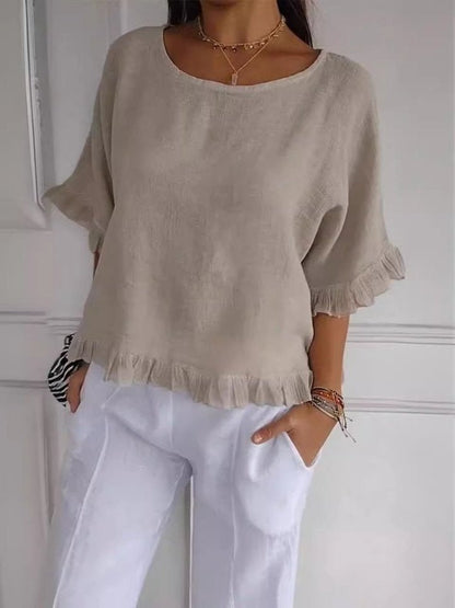 Women's Ruffled Lightweight Casual Top