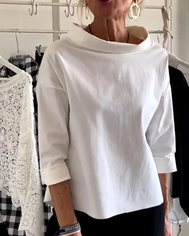 Women's Boat-Neck 3/4-Sleeve Casual Top